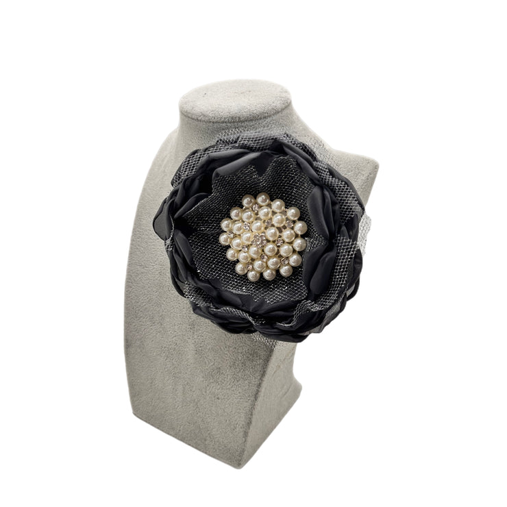 Gray Shabby Chic Brooch