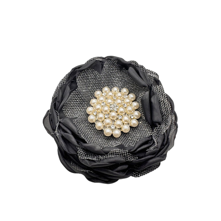 Gray Shabby Chic Brooch