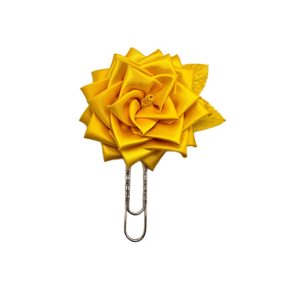 Canary Yellow Rose Clip
