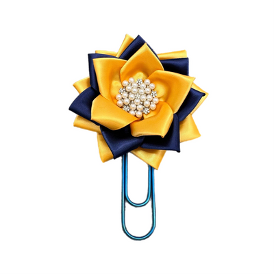 Yellow & Navy Blue Bloom Clip