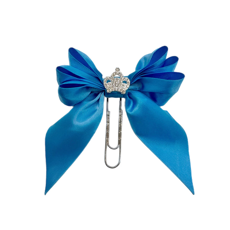 Turquoise Blue Bow Clip