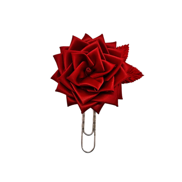 Crimson Red Rose Clip