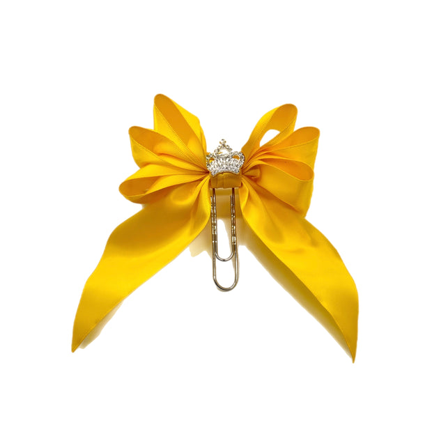 Yellow Princess Bow Clip