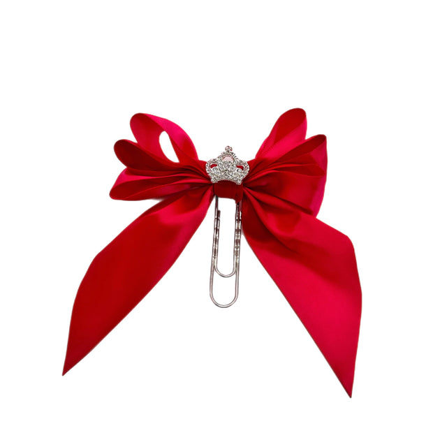 Hot Pink Princess Bow Clip