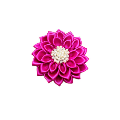 Fuchsia Daisy Brooch