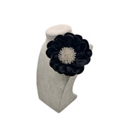 Black Flower Brooch