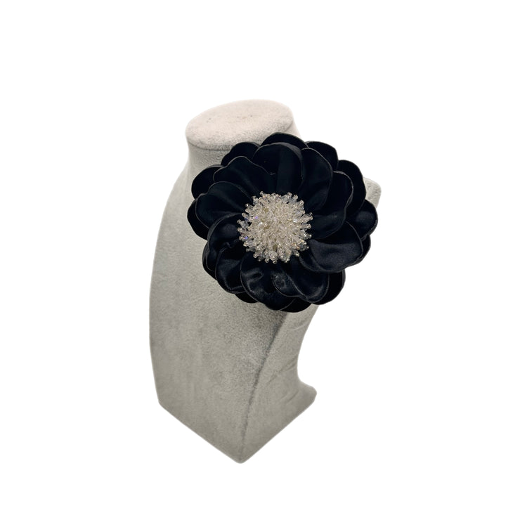 Black Flower Brooch