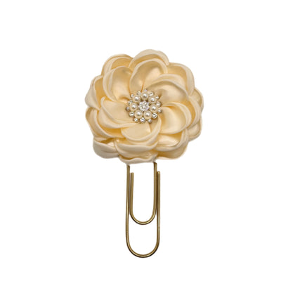 Cream Dahlia Clip