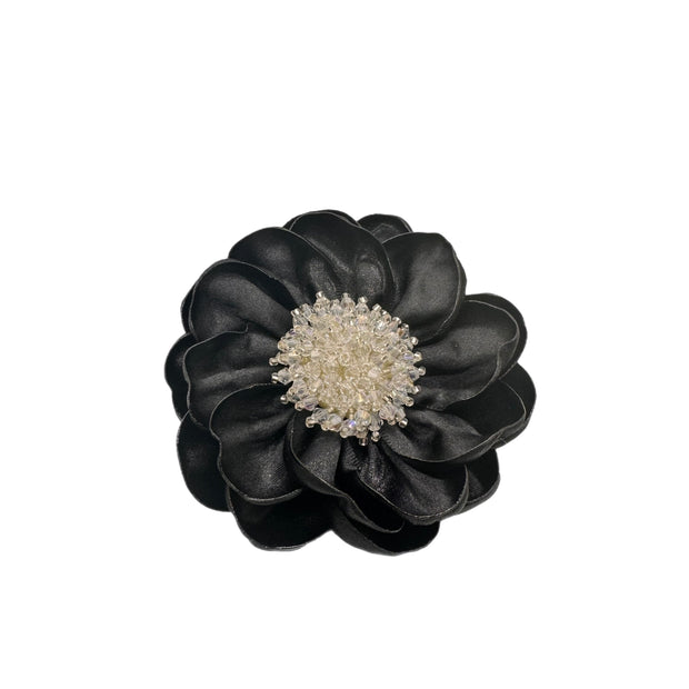 Black Flower Brooch
