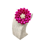 Fuchsia Daisy Brooch