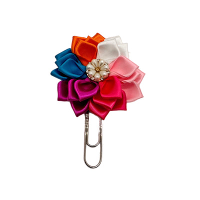 Deep Pastel Rainbow Daisy Clip