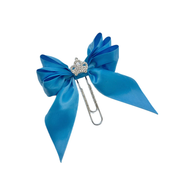 Turquoise Blue Bow Clip