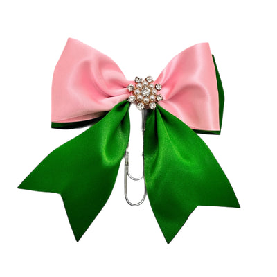 Green & Pink Sugar Rush Bow Clip