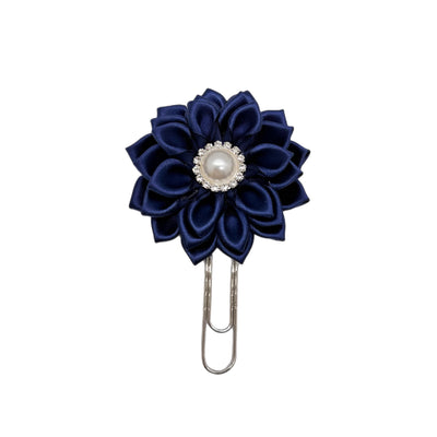Navy Blue Daisy Clip
