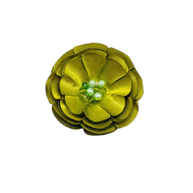 Lime Charmeuse Brooch Pin