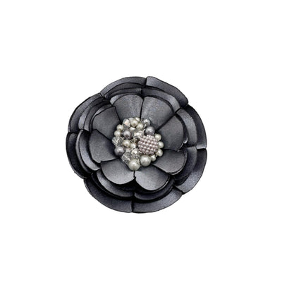 Gray Charmeuse Brooch Pin