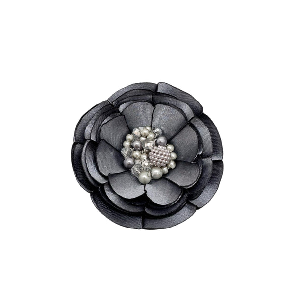 Gray Charmeuse Brooch Pin