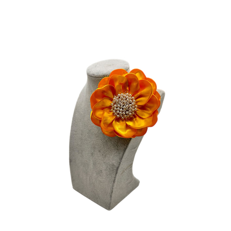 Marigold Yellow Flower Brooch