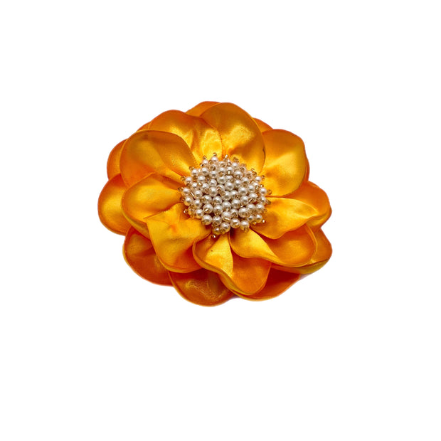 Marigold Yellow Flower Brooch