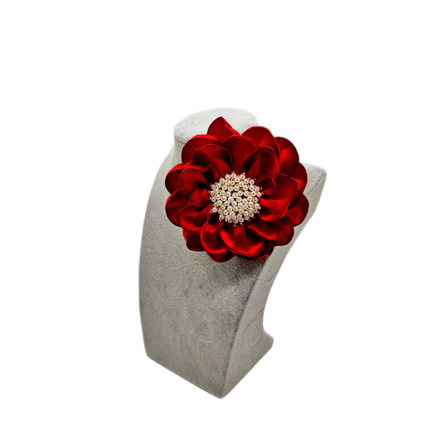 Red Flower Brooch