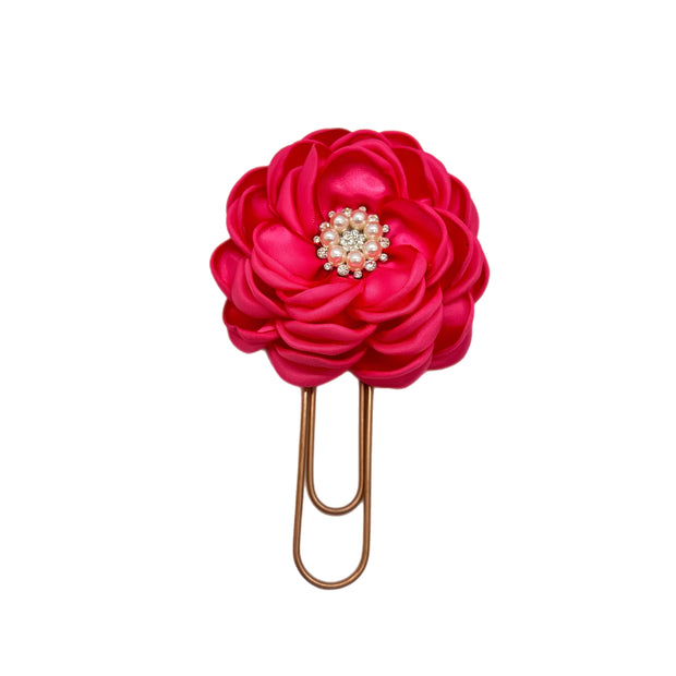 Hot Pink Dahlia Clip