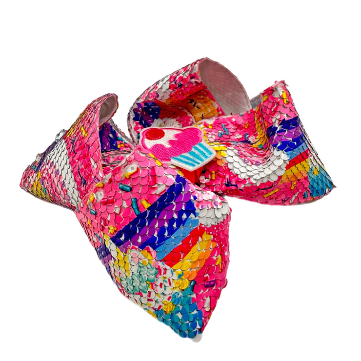 Cupcake Sequin Southern Hair Bow