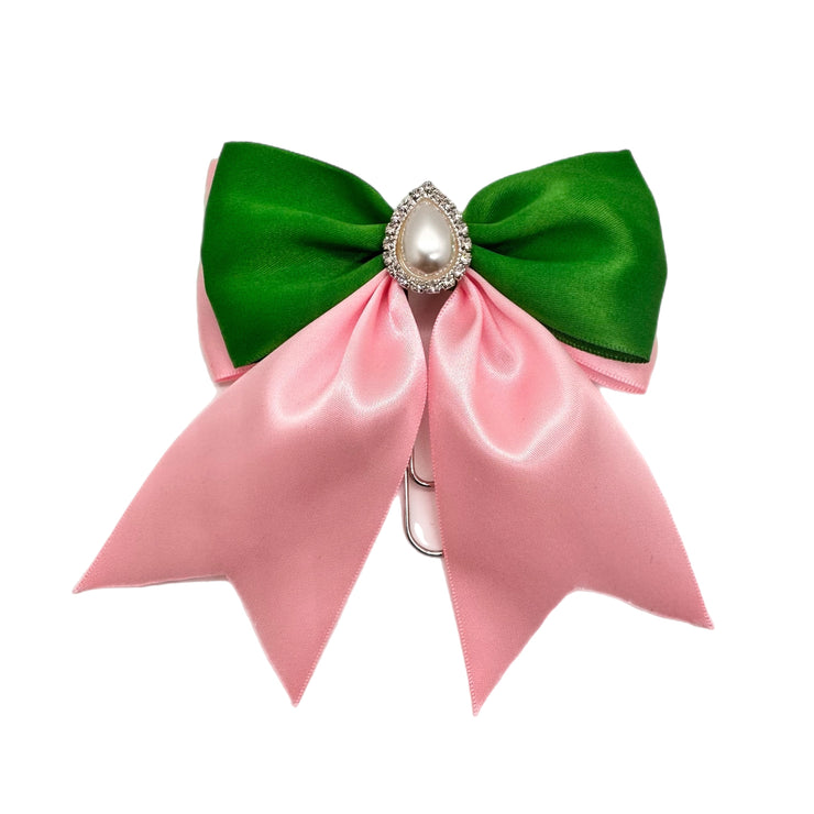 Pink & Green Sugar Rush Bow Clip