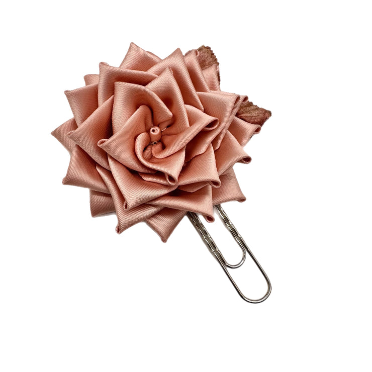 Dusty Pink Rose Clip
