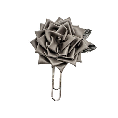 Silver Rose Clip