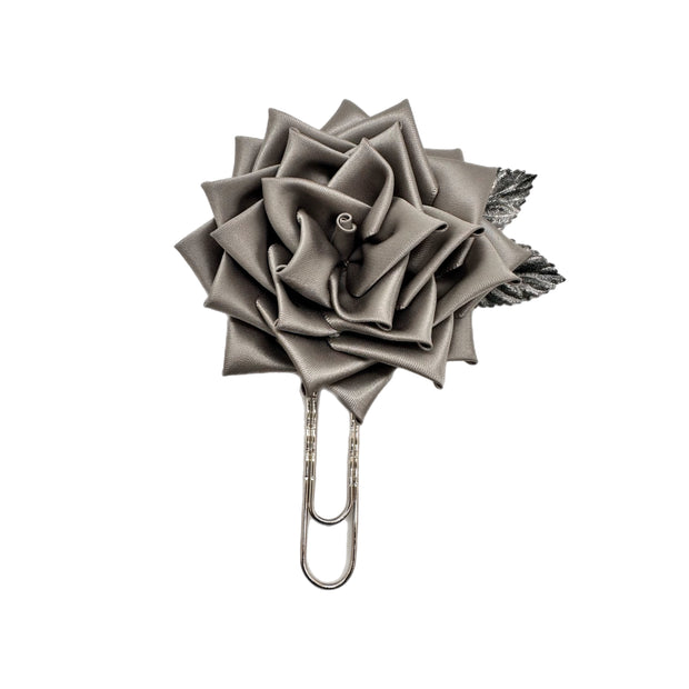 Silver Rose Clip