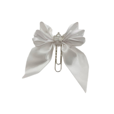 White Princess Bow Clip