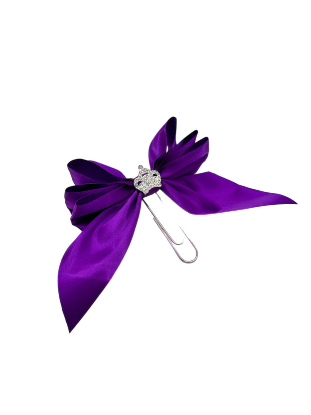 Purple Princess Bow Clip
