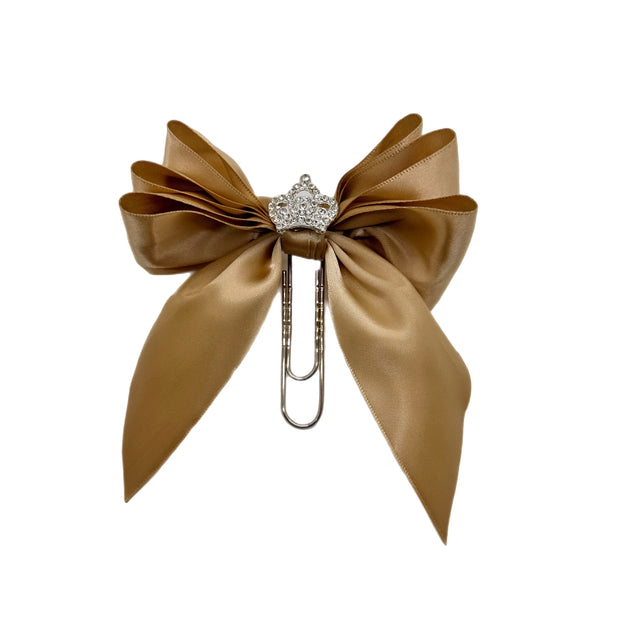Champagne Princess Bow Clip