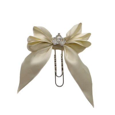 Beige Princess Bow Clip