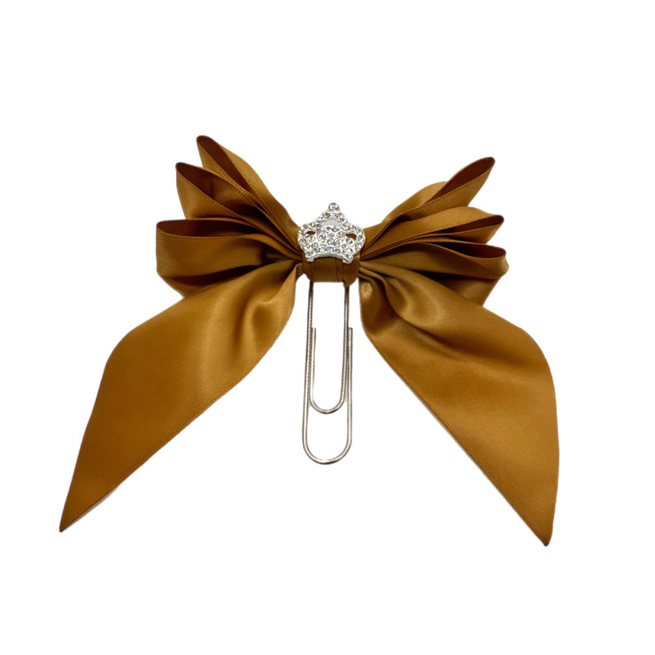 Gold Princess Bow Clips