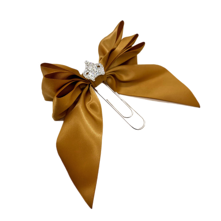 Gold Princess Bow Clips