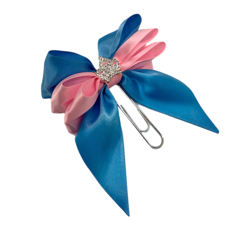 Pink & Blue Princess Bow Clips