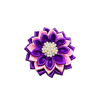 Purple & Pink Daisy Brooch