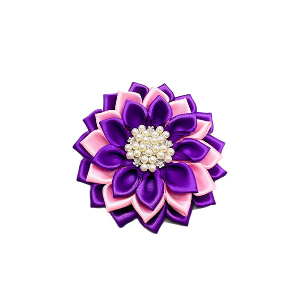 Purple & Pink Daisy Brooch